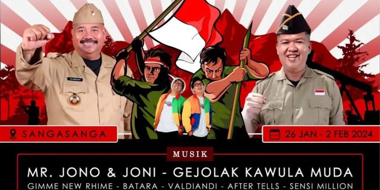 Mr Joni & Joni Meriahkan Festival di Kota Juang Sanga-sanga