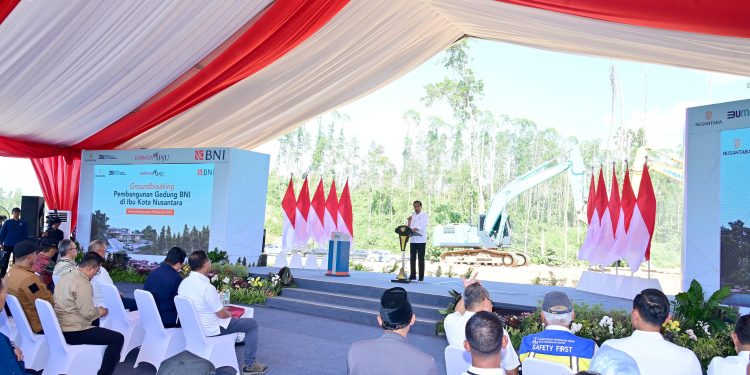 Groundbreaking BNI 46 di IKN Dihadiri oleh Presiden Jokowi