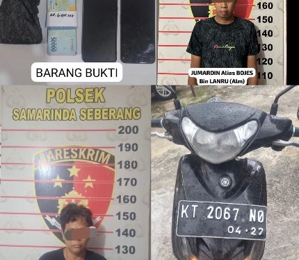 Polsek Samarinda Seberang Bekuk Dua Pengedar Sabu, 18 Paket Disita