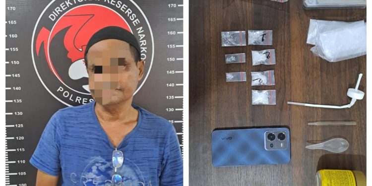 Satresnarkoba Polres Kukar Tangkap Pria 50 Tahun, 8,66 Gram Sabu Disita