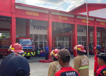 Disdamkarmatan Kukar Perkuat Persiapan Jelang Ramadan dengan Apel Kesiapsiagaan Kebakaran