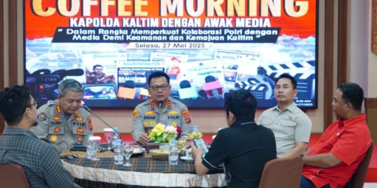 Coffee Morning di Balikpapan, Polda Kaltim Perkuat Hubungan dengan Insan Pers