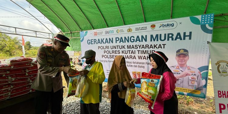 Polsek Muara Wahau Gelar GPM, Warga Kutim Bisa Beli Bapok Murah