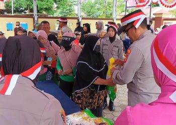 Polsek Palaran dan Bulog Samarinda Gelar GPM, 1 Ton Beras Ludes Terjual