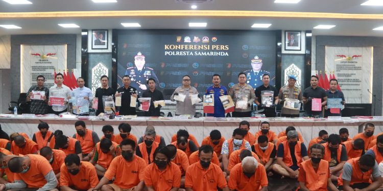 Polresta Samarinda Amankan 66 Tersangka Narkoba Selama Operasi Antik 2025