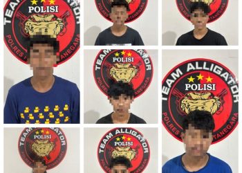 Satreskrim Polres Kukar Bongkar Pencurian 93 Tabung LPG, 7 Orang Diamankan