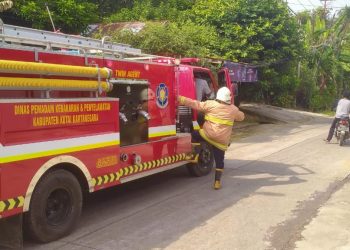 Insiden Kebakaran Motor di Kukar, Tim Damkar Sektor Kota Bangun Bergerak Cepat