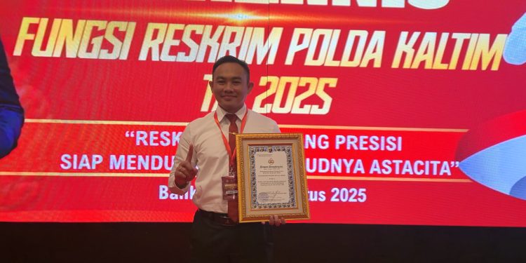 Satreskrim Polres Kutim Raih Juara I Bidang Operasional di Rakernis Polda Kaltim 2025