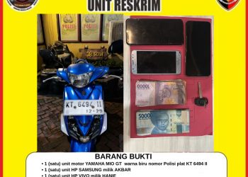 Pemuda di Samarinda Gadaikan Motor Pinjaman, Polisi Bertindak Cepat