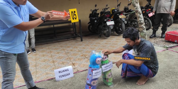 Polsek Sungai Kunjang Gelar Rekonstruksi Pembunuhan Dua Balita di Samarinda